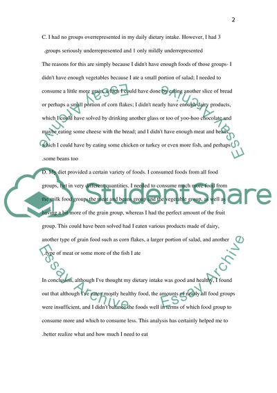 Food Journal Analysis #1