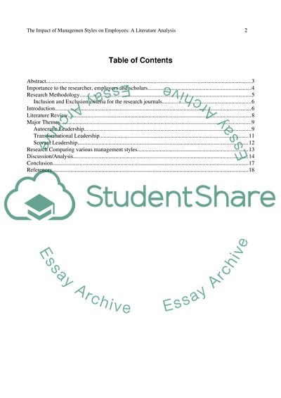 Exploratory Literature Research Paper