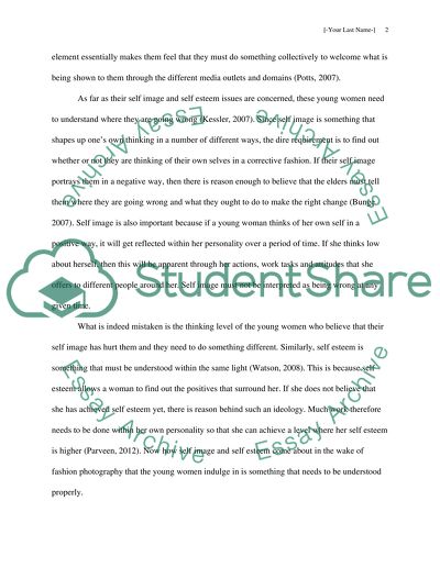 Fashion Photography and Its Negative Effects on Young Womens Self Image and Esteem