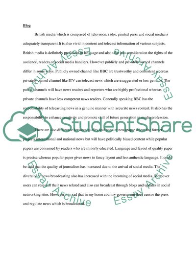 British Television, Radio, Printed Press, and Social Media