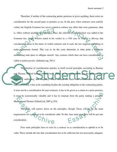 The Doctrine of Consideration