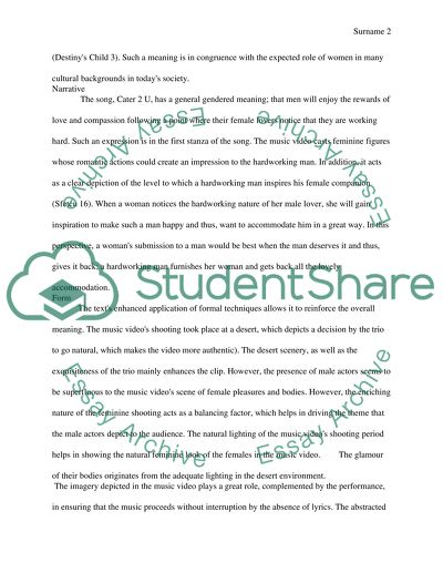 Analysis of the Music Video Destinys Child - Cater 2 U