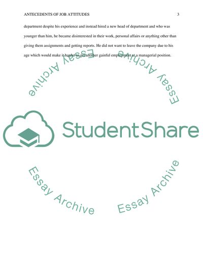 Antecedents of Job Attitudes