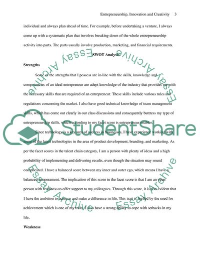 Evaluation of Entrepreneurship Activity