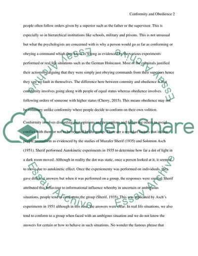 Conformity and Obedience