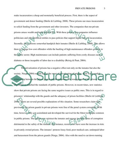 Analysis of Private Prisons