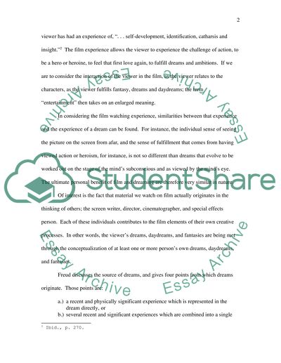 Analogy between Film, Daydreams, and Dreams