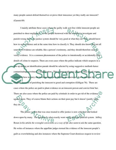 Crime and Punishment - the Main Mandate of the Justice System