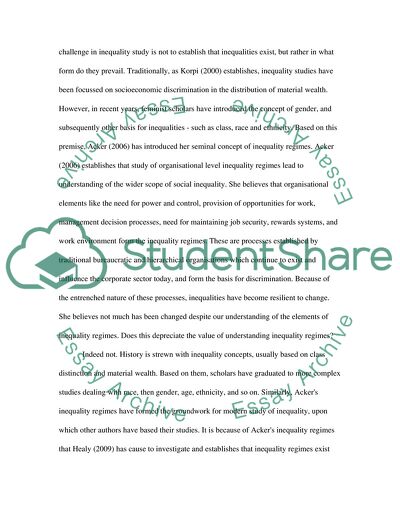 Critically appraise the value of the concept of inequality regimes for understanding workplace inequalities