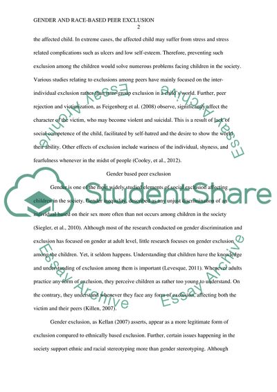 Childrens Moral Reasoning About Gender and Race-Based Peer Exclusion