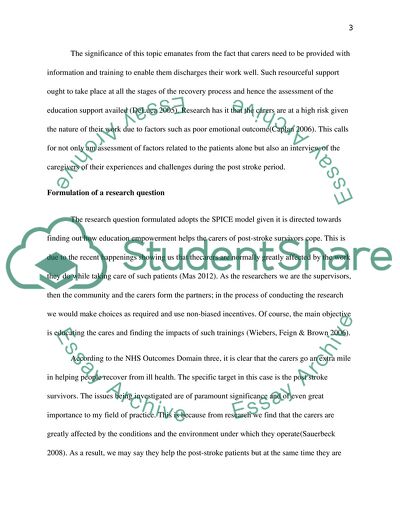 Do The Effects Of Education Support For Post-Stroke Carers Enhance Coping Strategies