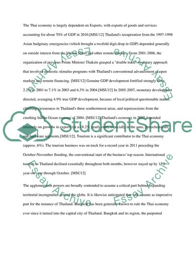 Urban Economics, Successes and Challenges of Bangkok