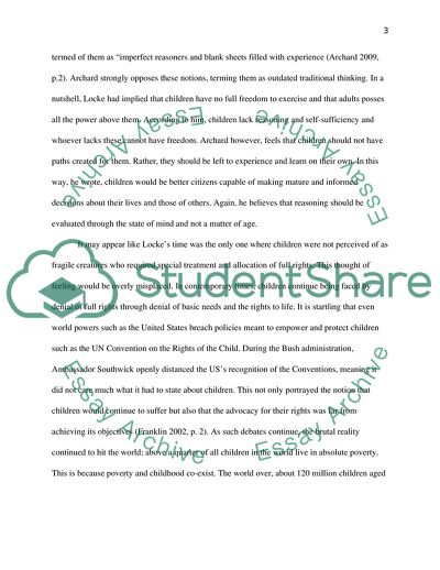 How Childrens Rights towards Self-Determination and Autonomy Are Exploited by Society