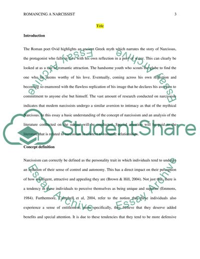 Narcissism and Romantic Relationship