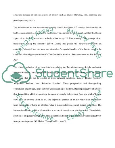 Definition of Art: A Relative Perspective