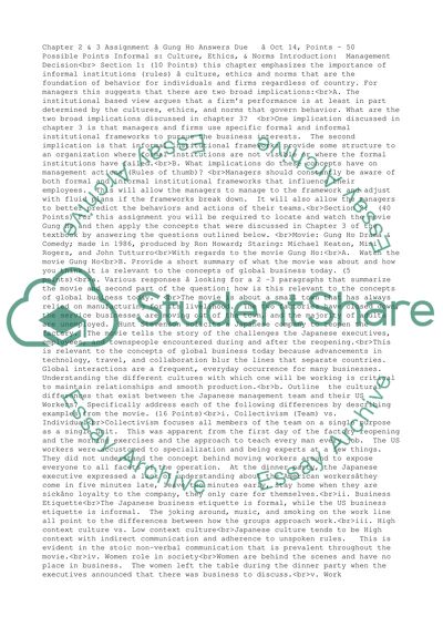 International Business (CH2, CH3, and Movie GUNG HO)