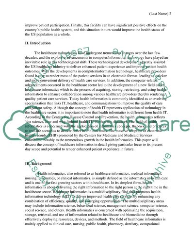 Informatics in Healthcare