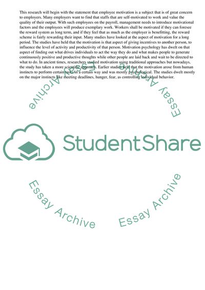 Factors that motivate employees to work hard