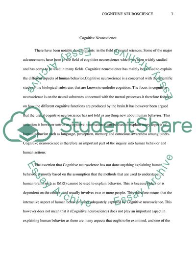 Cognitive Neuroscience