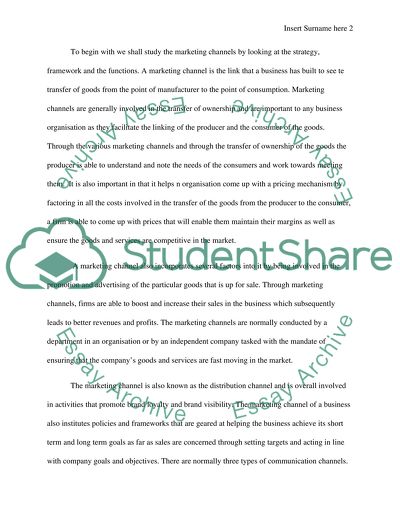 Strategic Channel Plan for Startech company