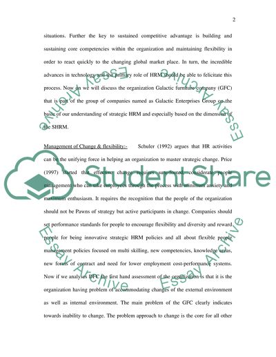 Strategic Managment of Galactic Furniture Company