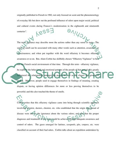 Human sense paper about book Foul and the Fragrant by Alain Corbin