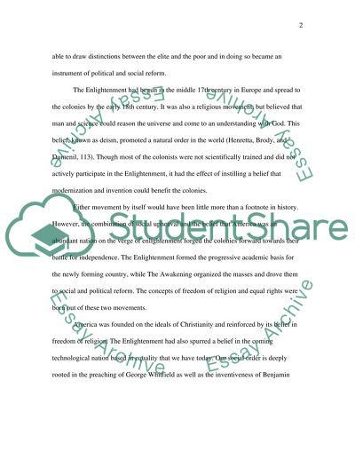 Religious Movements of 18th Century America