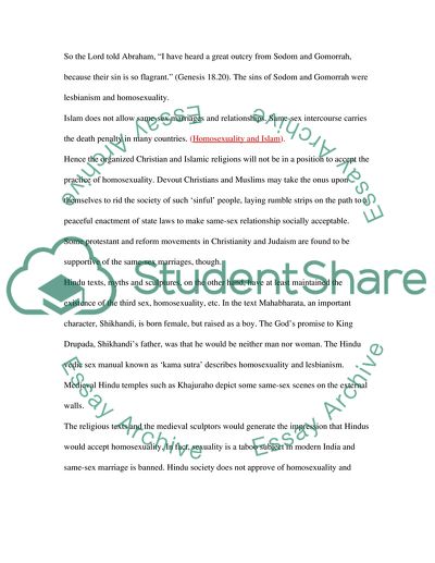 Social Acceptance of Homosexuality