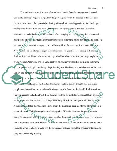 Interracial Marriages As Phenomenon In Modern Society