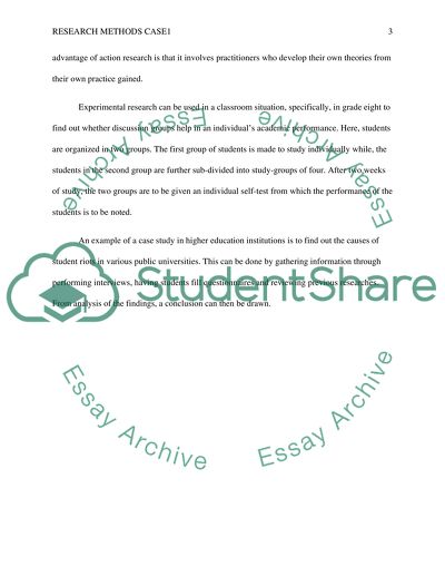 Research Methods CASE1