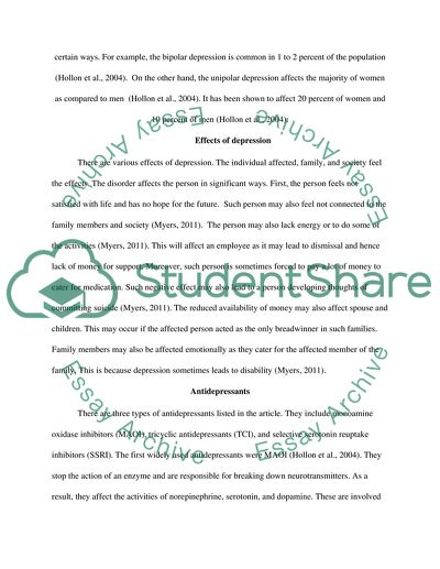 Treating Depression - Pills or Talk