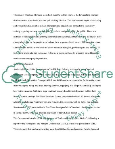 UK Brewing Industry Characteristics