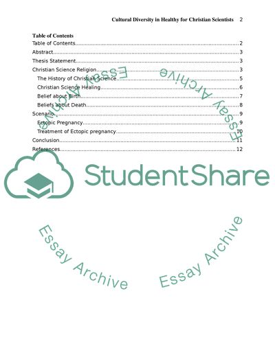 Cultural Diversity in Healthy for Christian Scientists