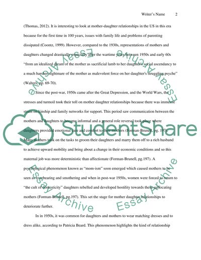 Mother and daughter relationship in mid 50s