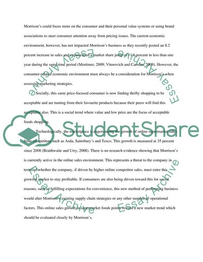 Strategic Management and Marketing: Morrisons Supermarket