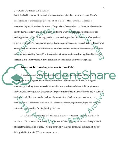 Coca-Cola and its Relationship to Capitalism and Inequality