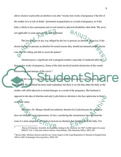 Medical Law and Ethics - Doctor-Assisted Abortion