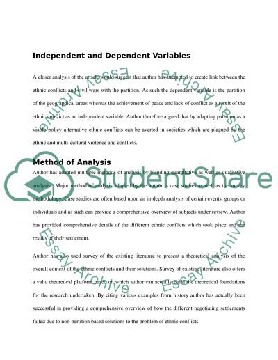 Partition after Civil Wars
