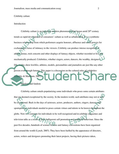 What is the cultural role of celebrity