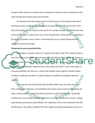 In What Ways May Disagreement Aid the Pursuit of Knowledge in Human Sciences