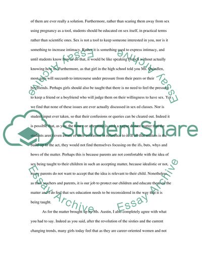 Sex Education in America