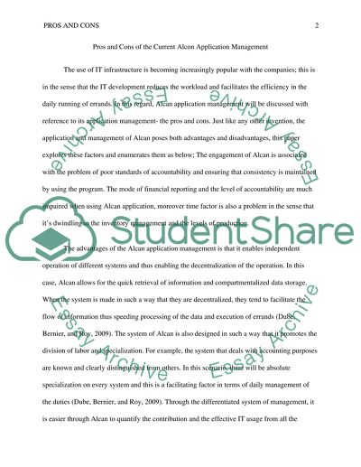 Pros and cons of the current Alcon application management