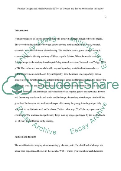 Medias Effect on Gender and Sexual Orientation in Society