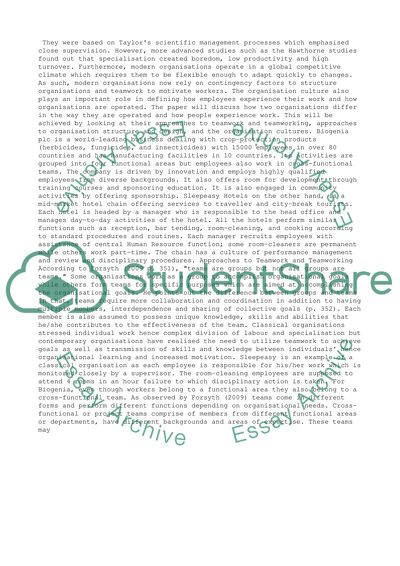 People and organisations