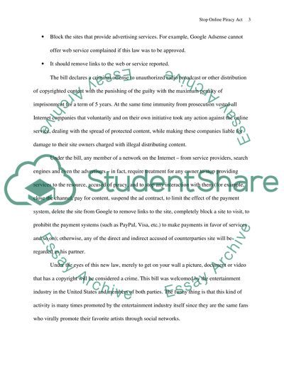 Stop Online Piracy Act (SOPA)