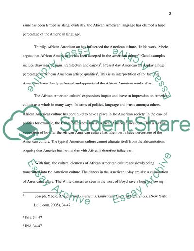 Africans and Americans The Differences between Cultures