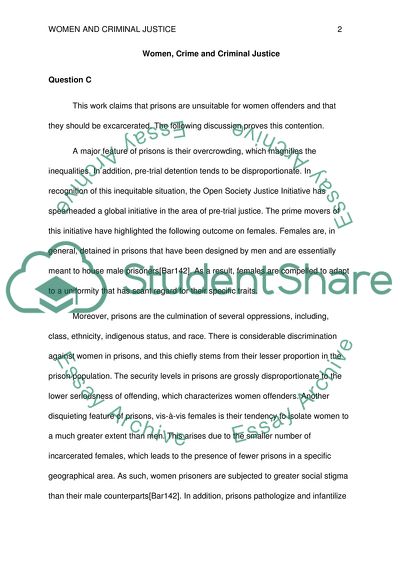 Women, Crime and Criminal Justice