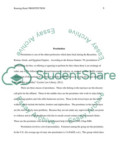 Prostitution as a Social Problem