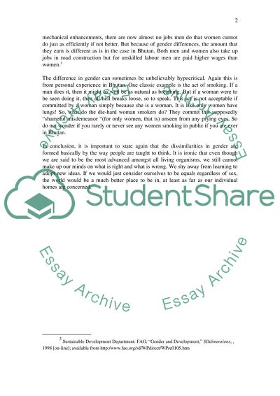 Gender and Development