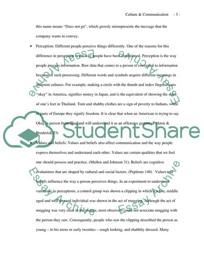 Intercultural Communication Issues